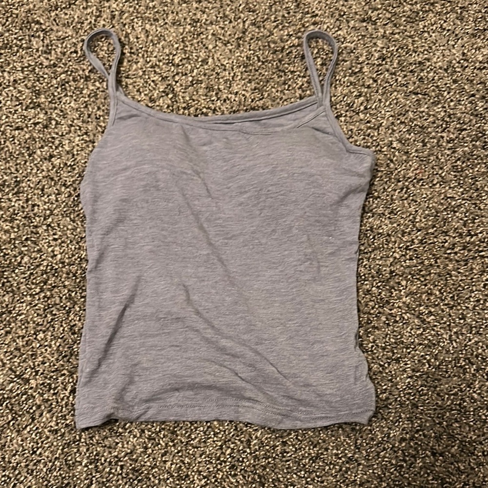 Gray Fitted Camisole Top